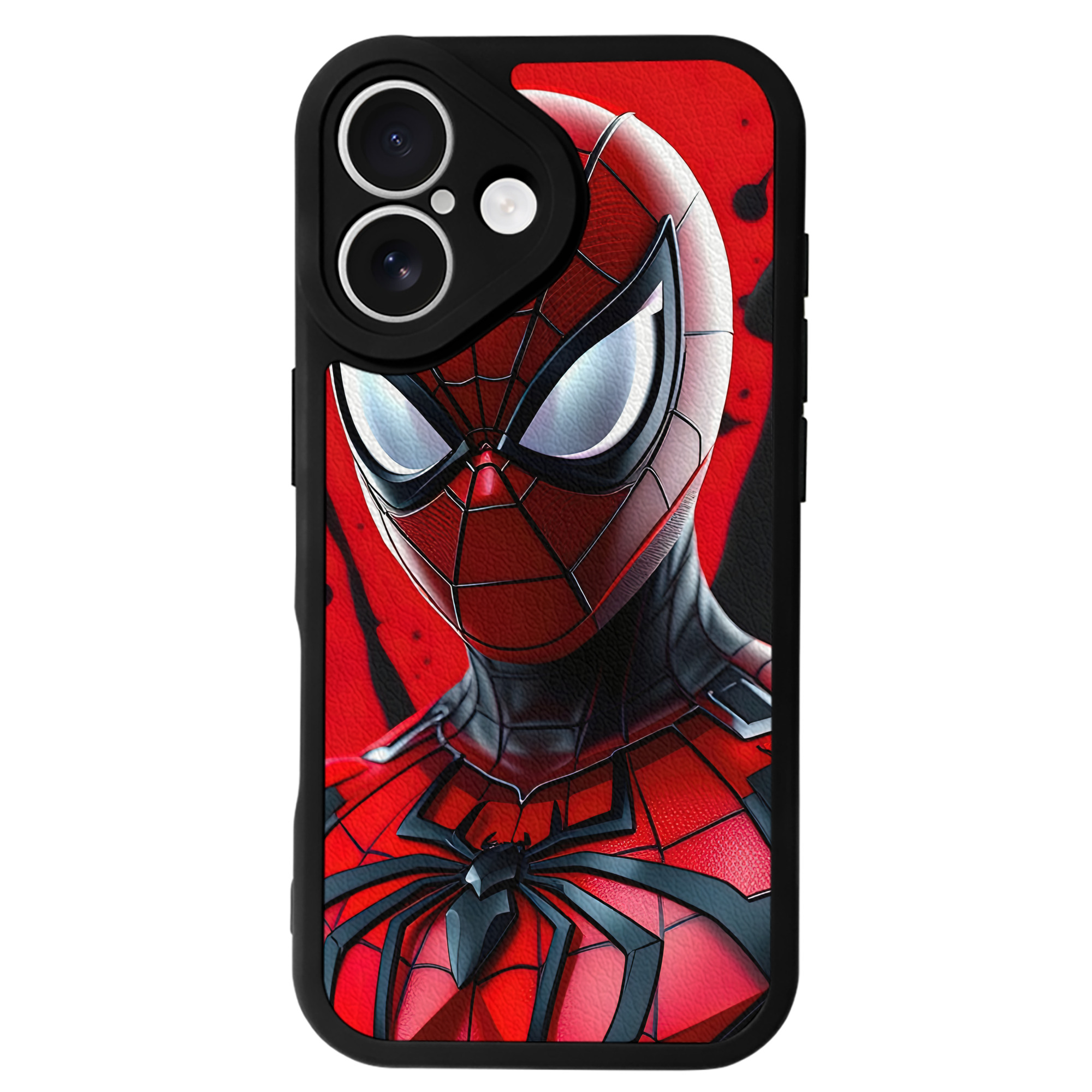 Spider Man スパイダーマン 【iPhone 16シリーズ対応】シリコンスマホケース（レザー調） 材質：シリコン